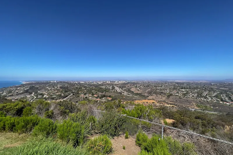The view west over La Jolla and the ocean from the top of Mount Soledad